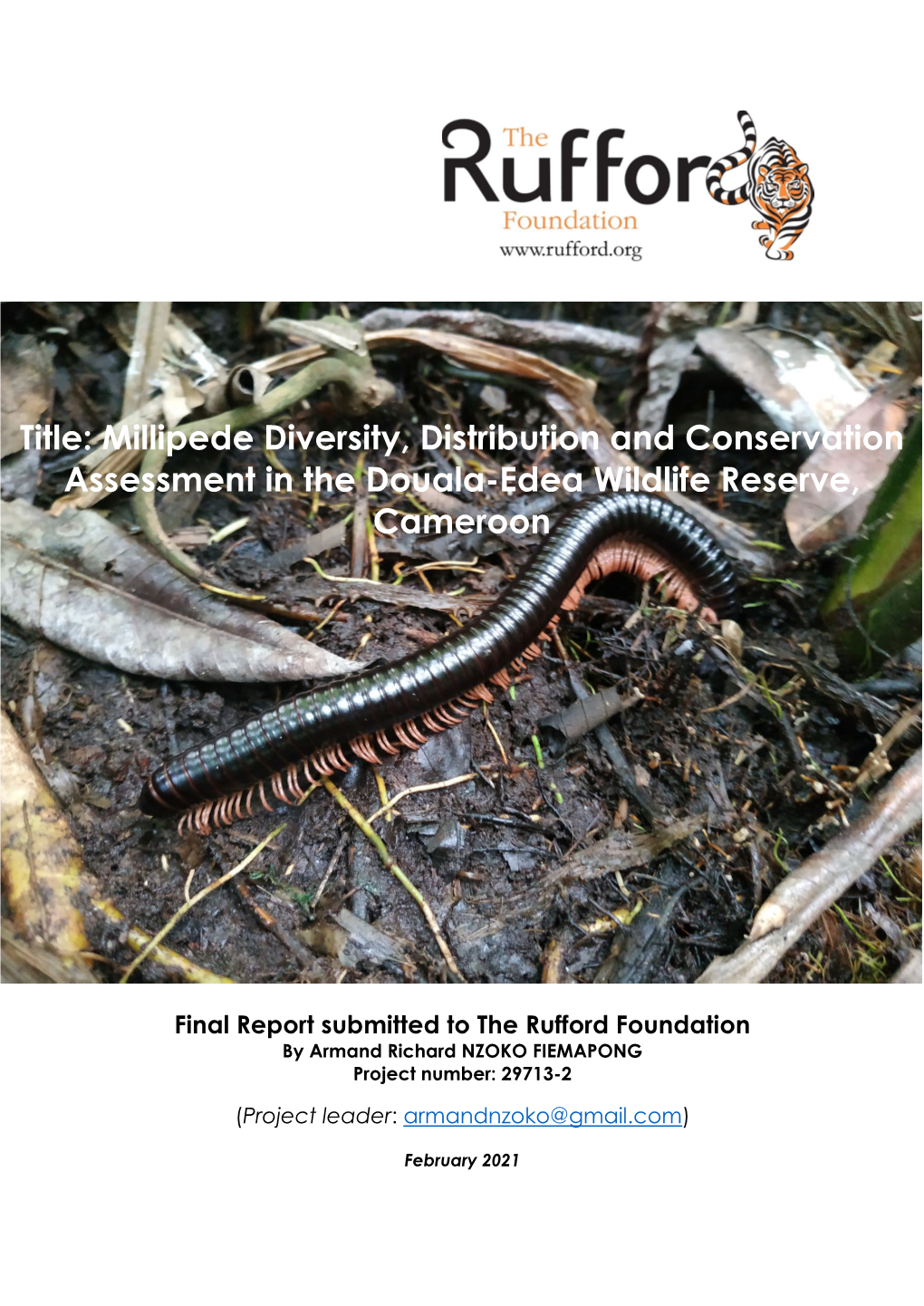 Millipede Diversity, Distribution and Conservation Assessment in the Douala-Edea Wildlife Reserve, Cameroon