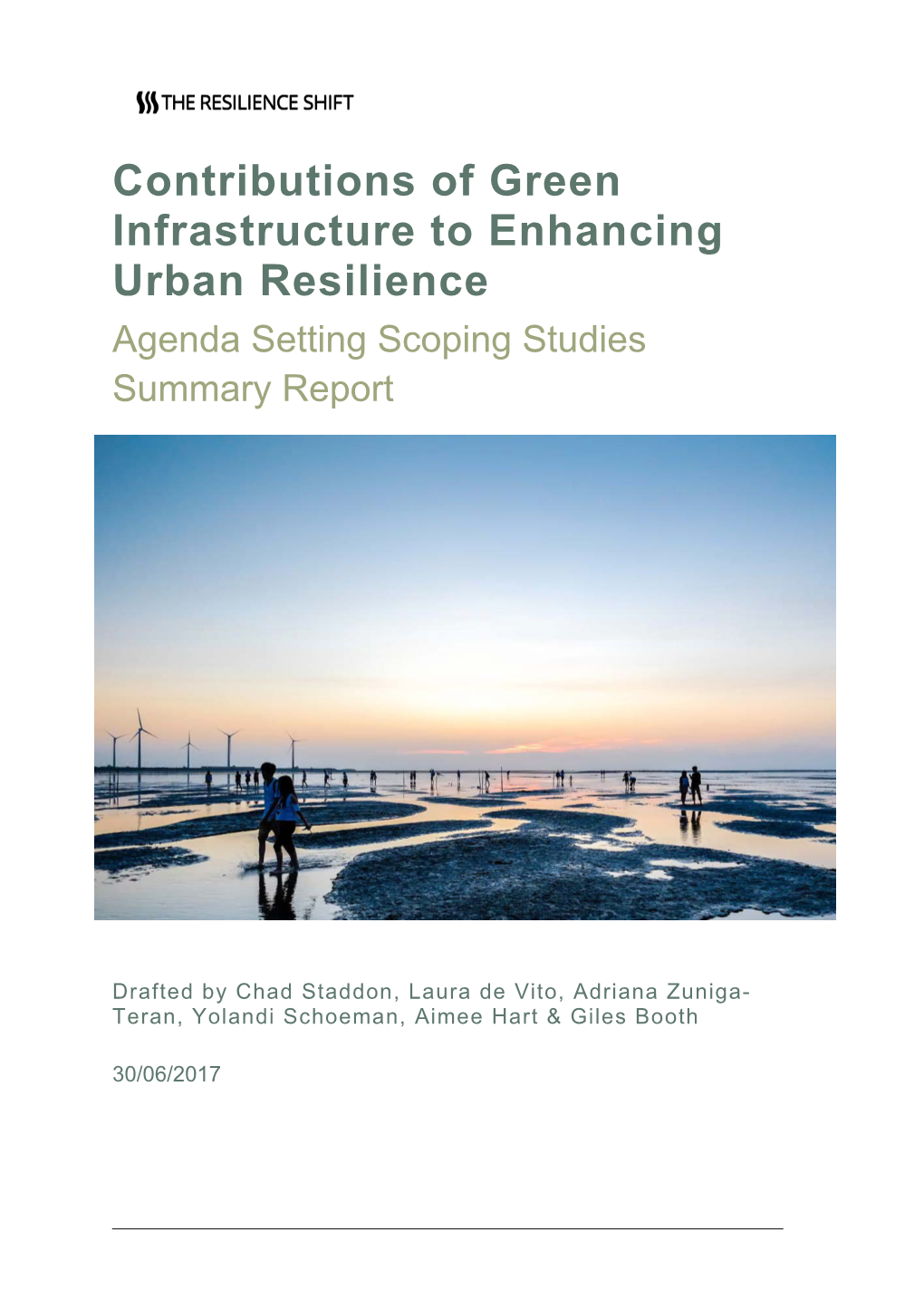 Contributions of Green Infrastructure to Enhancing Urban Resilience Agenda Setting Scoping Studies Summary Report