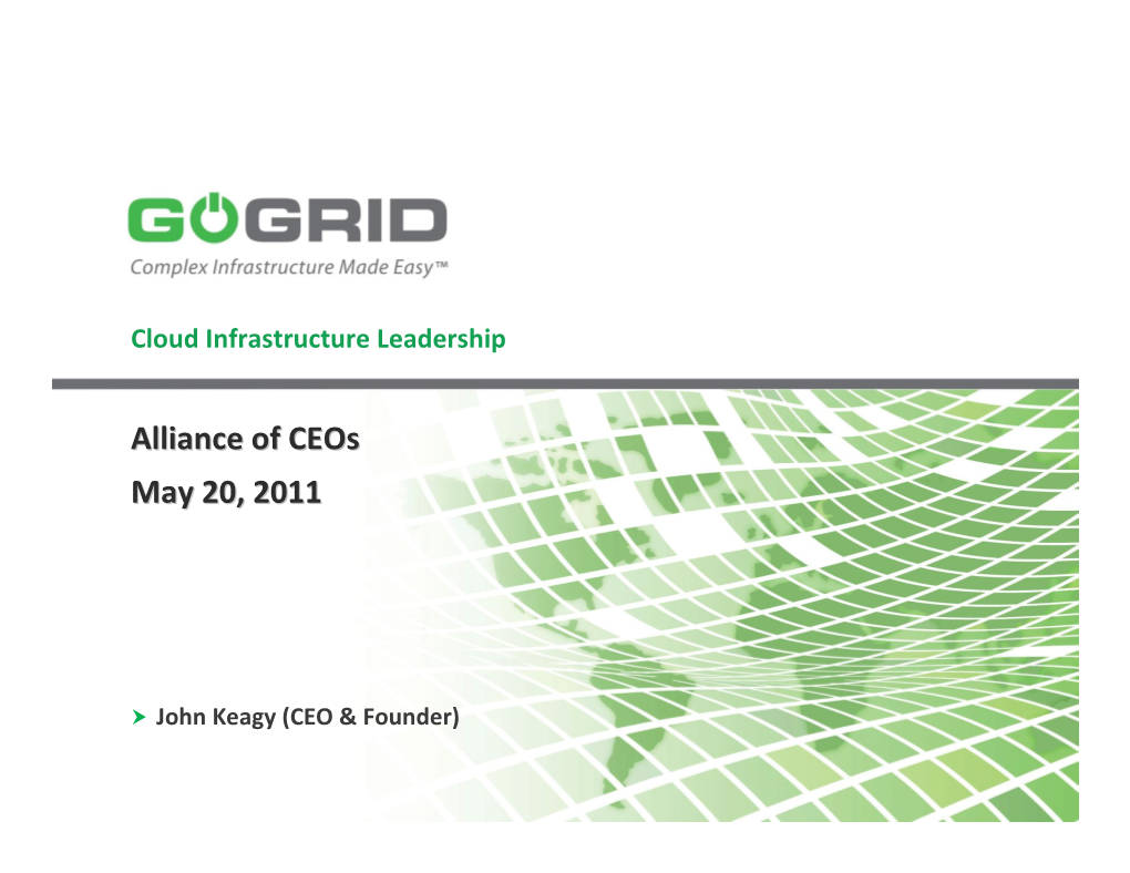 Alliance of Ceos May 20, 2011