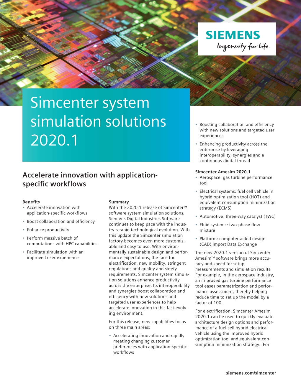 Simcenter System Simulation Solutions 2020.1