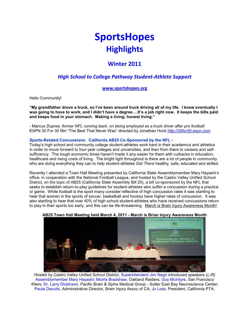 Sportshopes Highlights Winter 2011