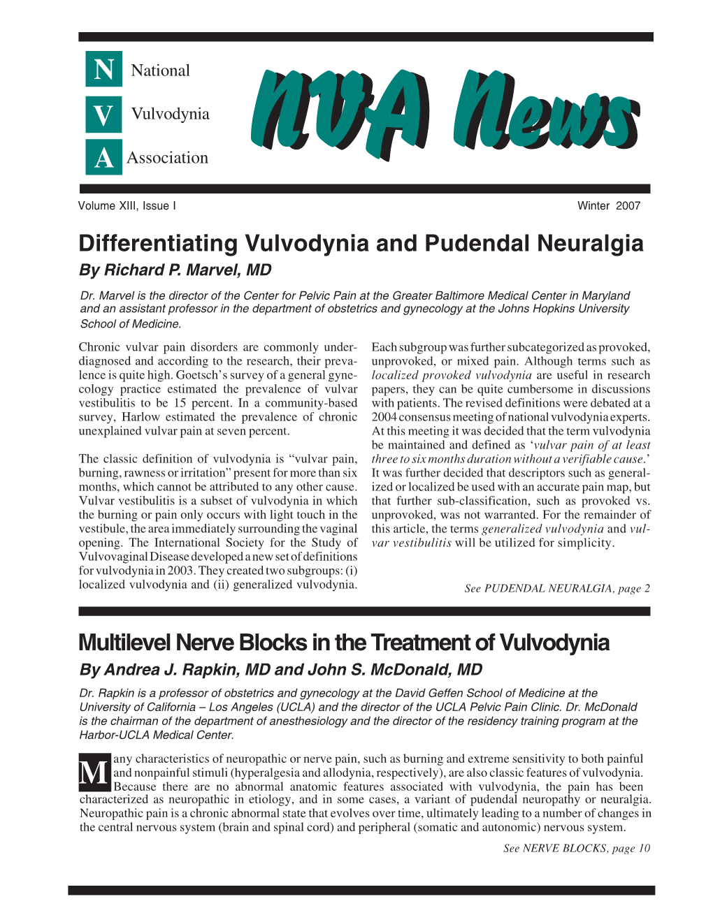 Differentiating Vulvodynia and Pudendal Neuralgia by Richard P