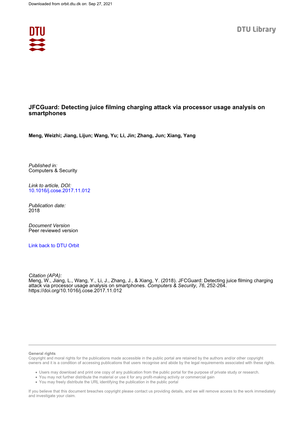 Detecting Juice Filming Charging Attack Via Processor Usage Analysis on Smartphones