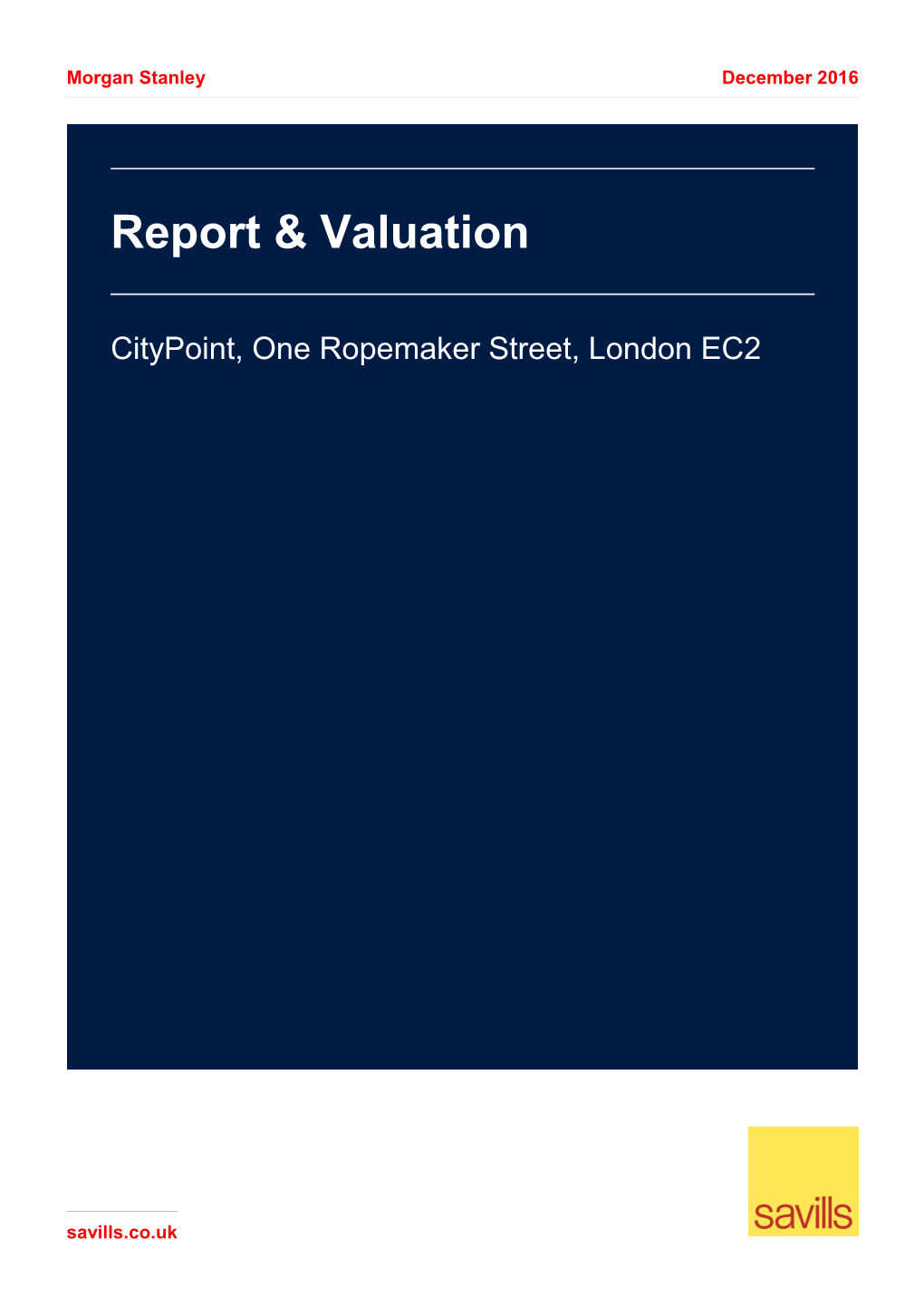 Report & Valuation