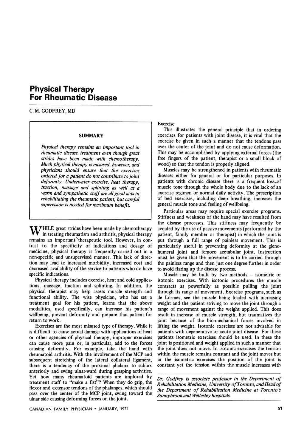 Physical Therapy for Rheumatic Disease C