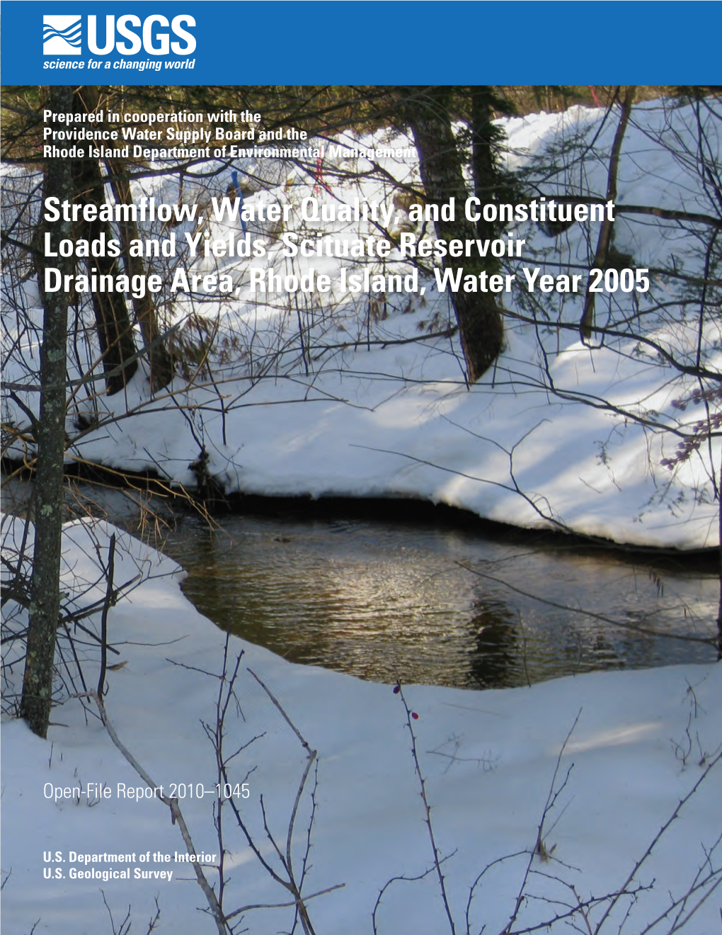 Streamflow, Water Quality, and Constituent Loads and Yields, Scituate Reservoir Drainage Area, Rhode Island, Water Year 2005