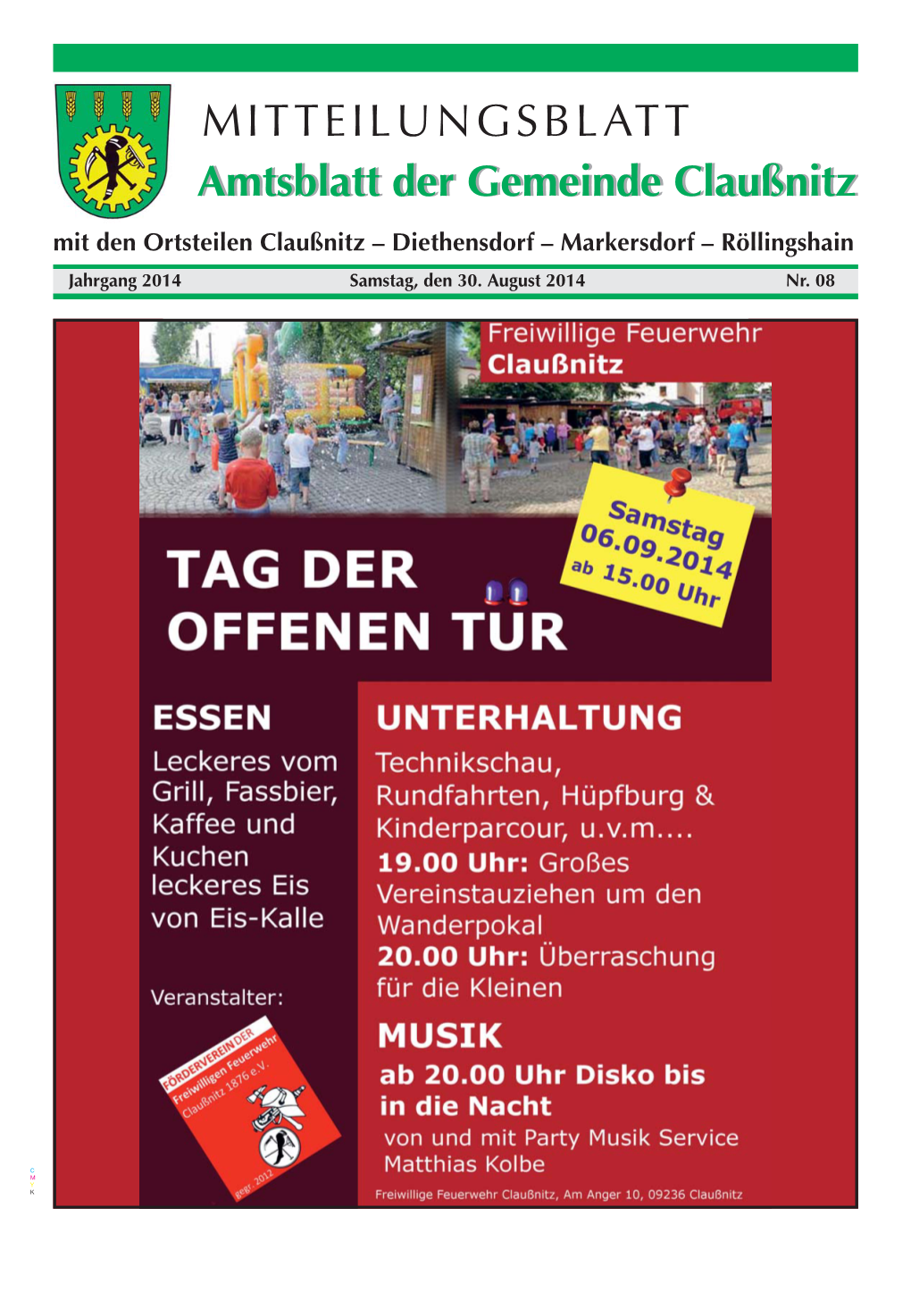 MITTEILUNGSBLATT Amtsblattamtsblatt Derder Gemeindegemeinde Claußnitzclaußnitz