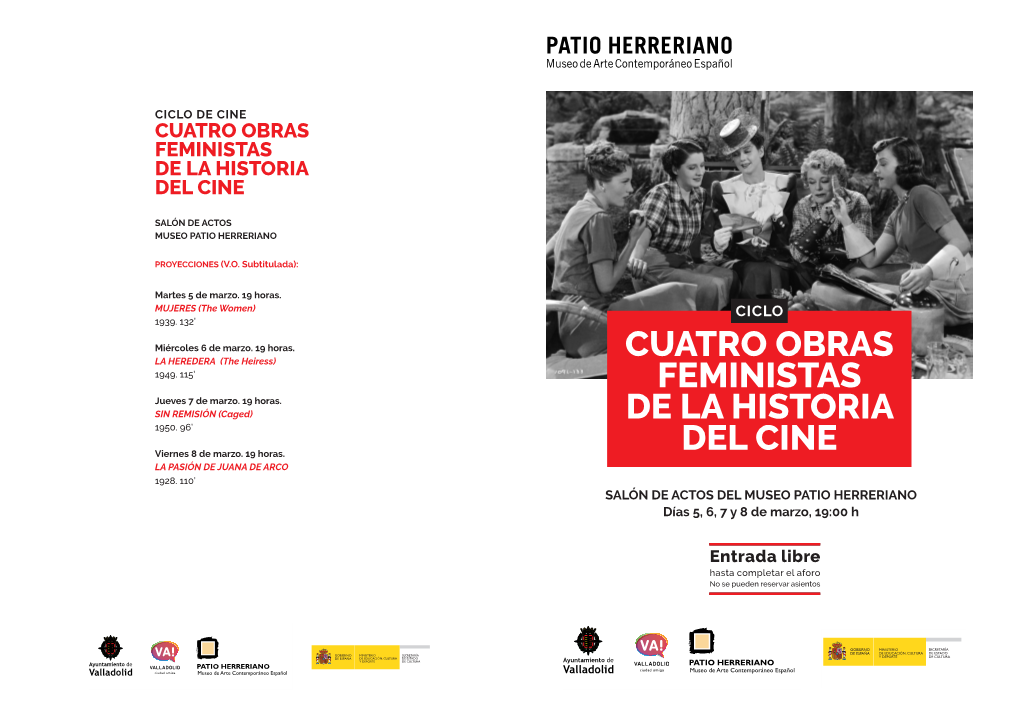 Ciclo De Cine Cuatro Obras Feministas De La Historia Del Cine