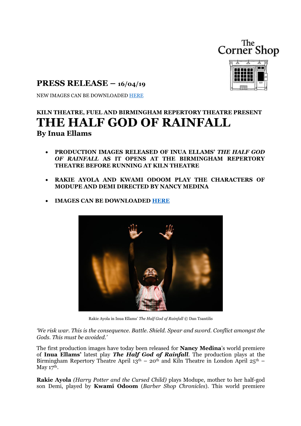 THE HALF GOD of RAINFALL by Inua Ellams