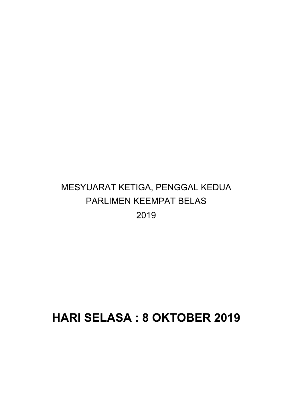 8 Oktober 2019 No Soalan : 1