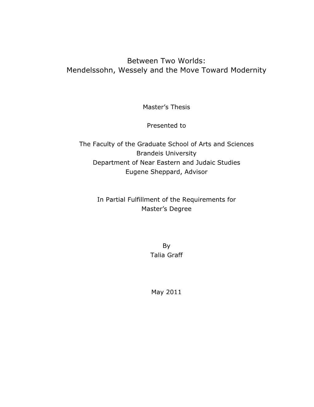 Thesis Front Page