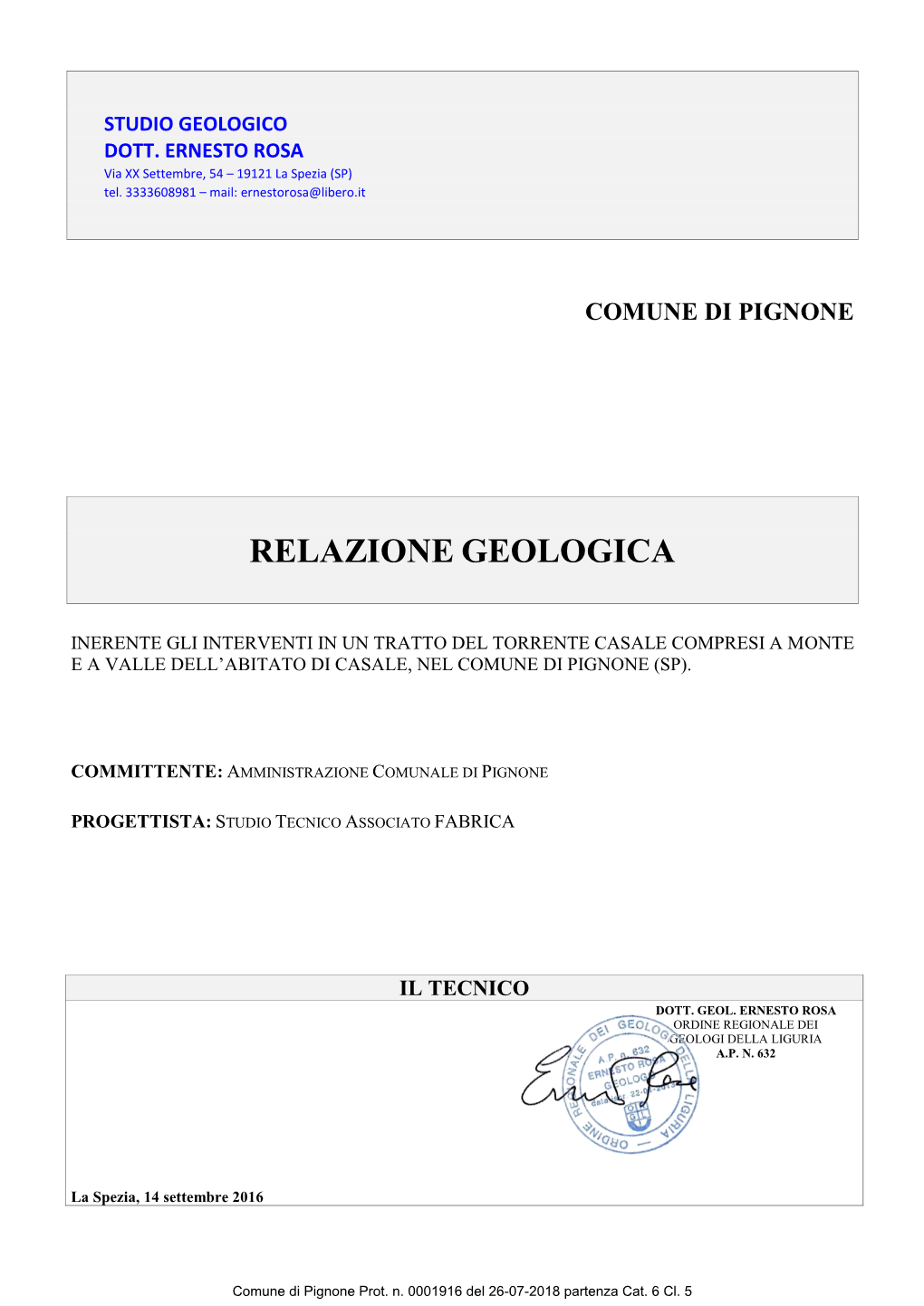 Relazione Geologica