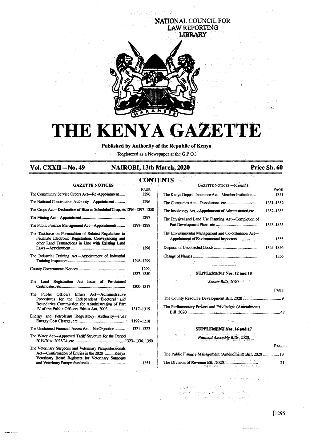 The Kenya Gazette