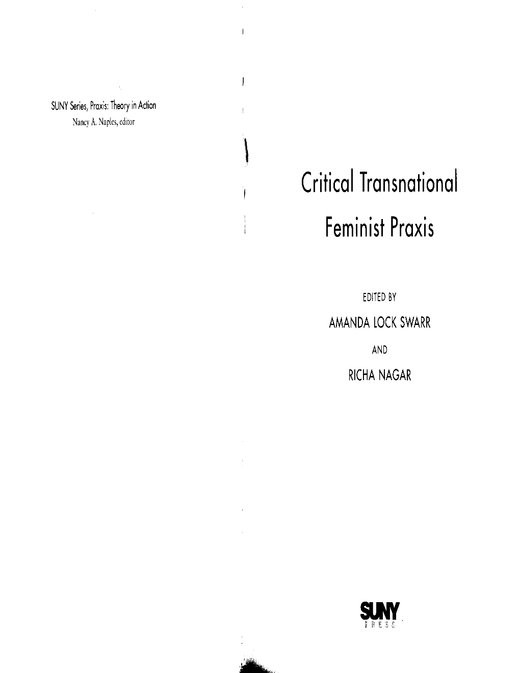 Critical Transnational Feminist Praxis SUNY