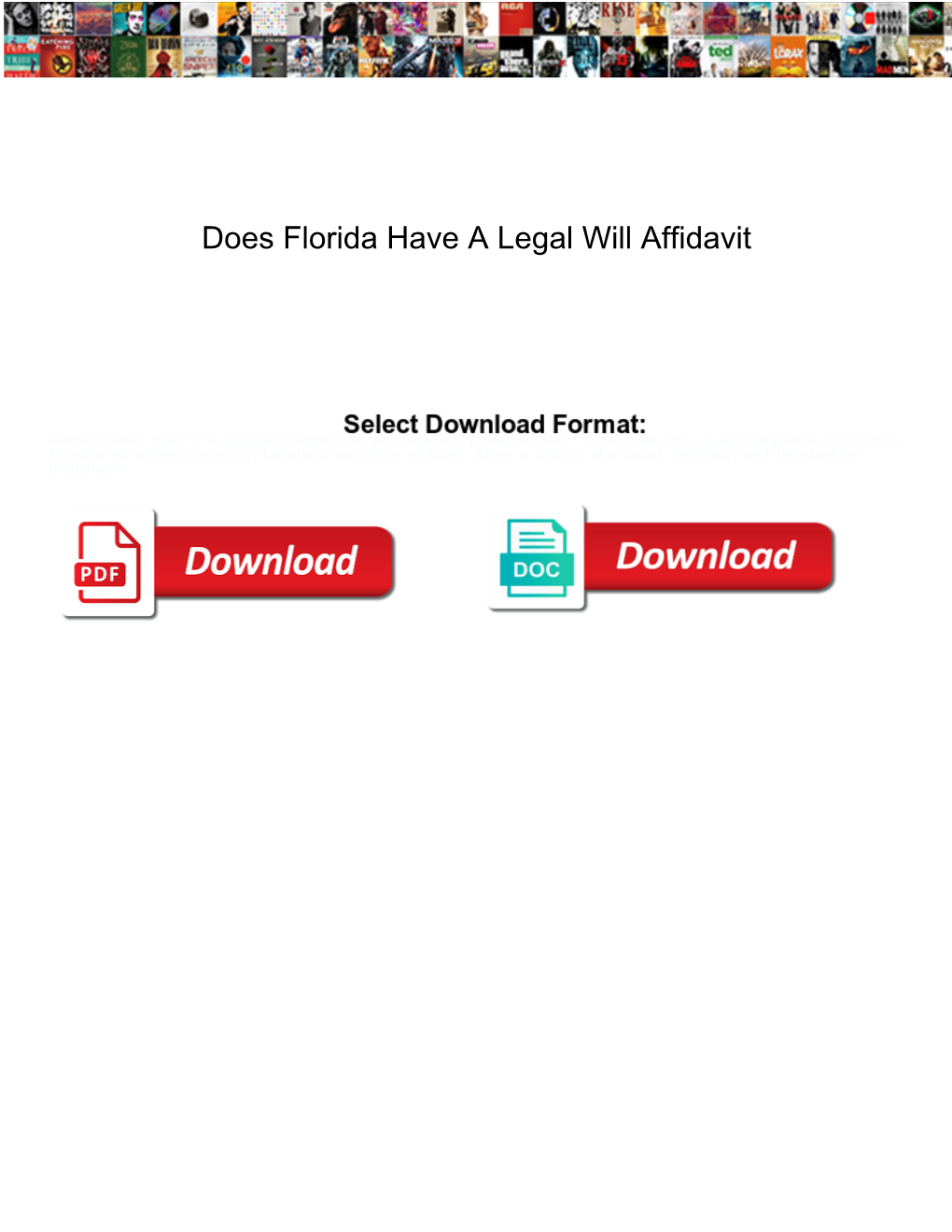 Does Florida Have a Legal Will Affidavit