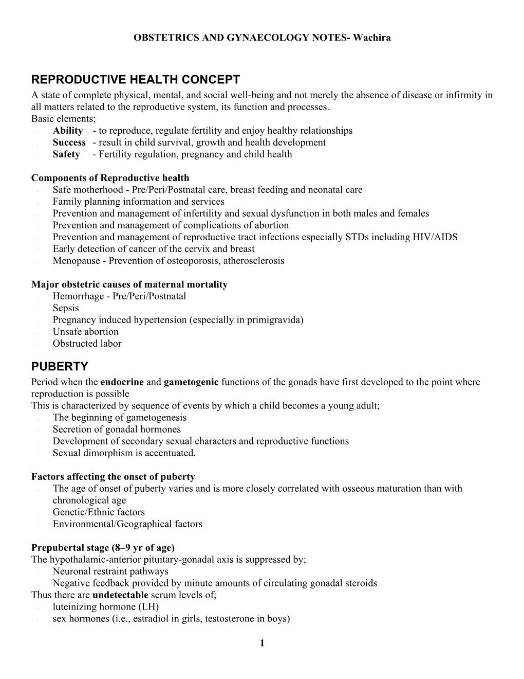 Reproductive Health Concept Puberty