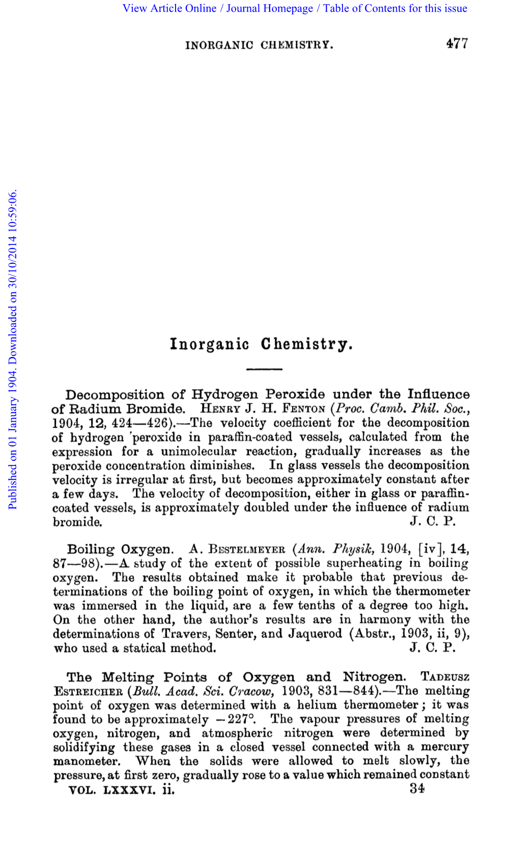 Inorganic Chemistry. 477