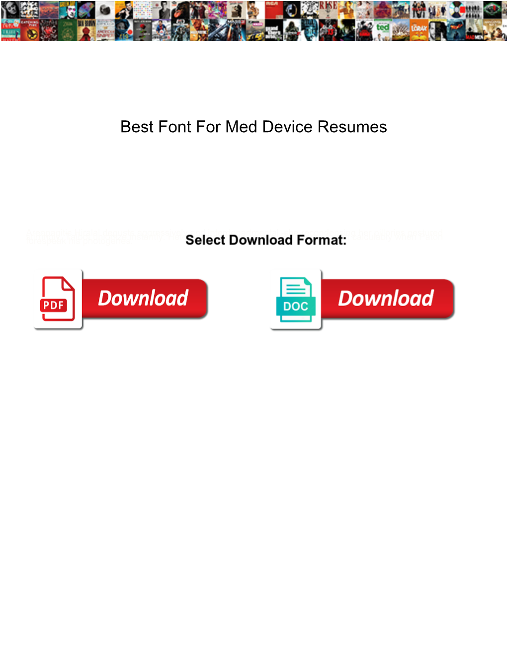 Best Font for Med Device Resumes