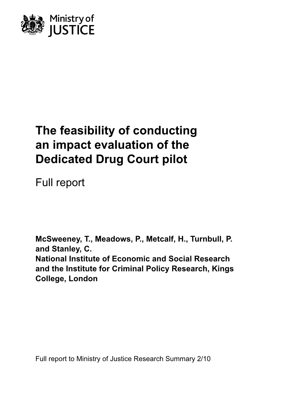 Dedicated Drug Court Full Report