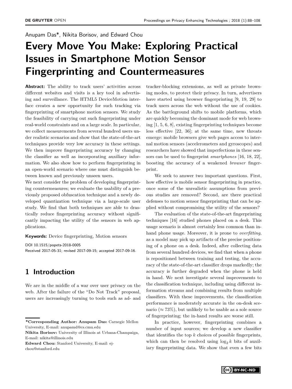 Exploring Practical Issues in Smartphone Motion Sensor Fingerprinting and Countermeasures