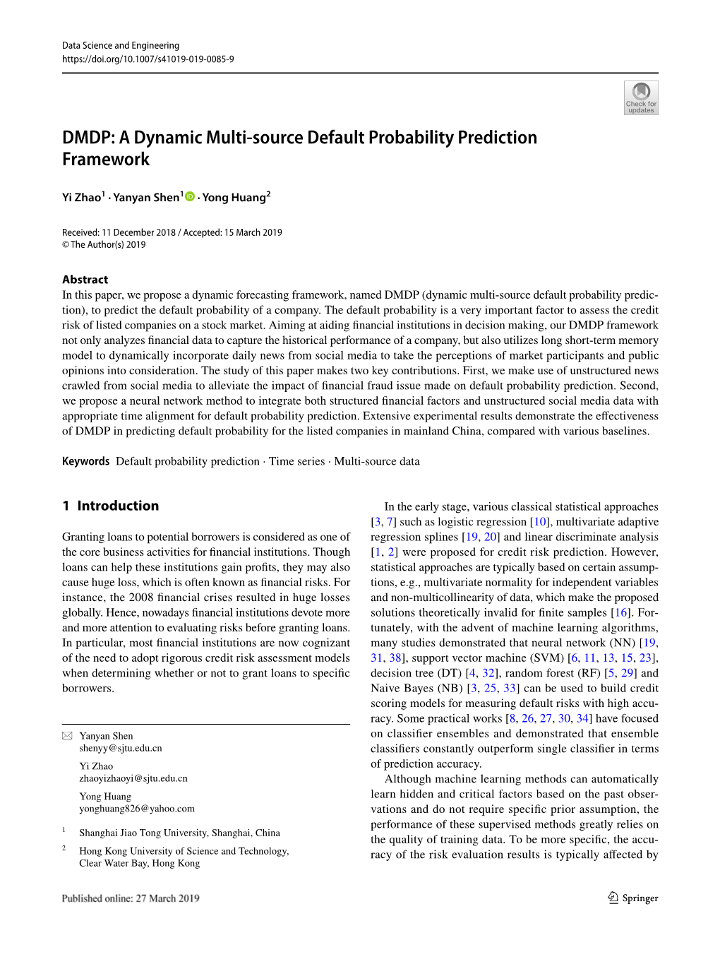 A Dynamic Multi-Source Default Probability Prediction Framework