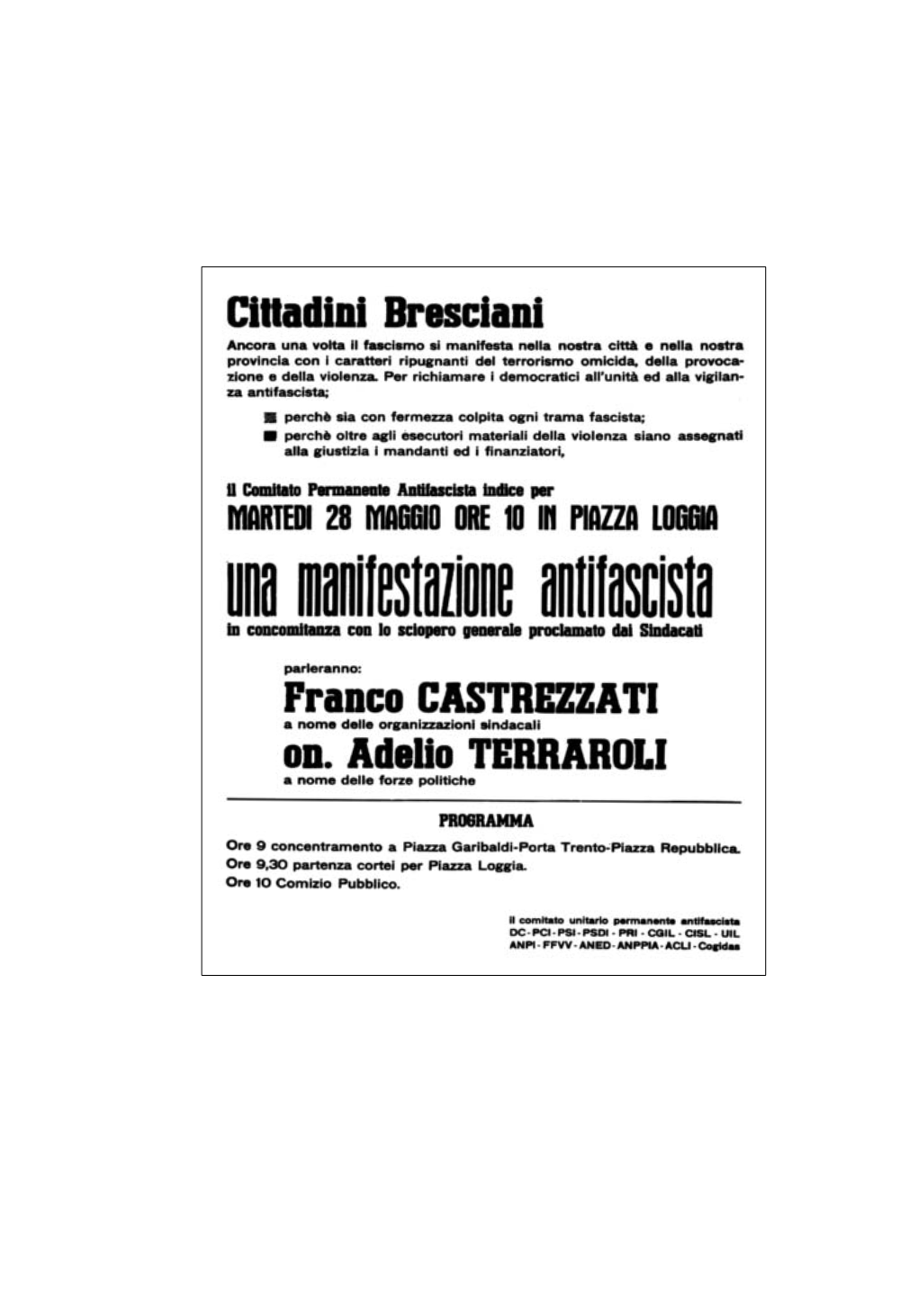 Il 28 Maggio 1974 a Brescia Scoppiò Una Bomba