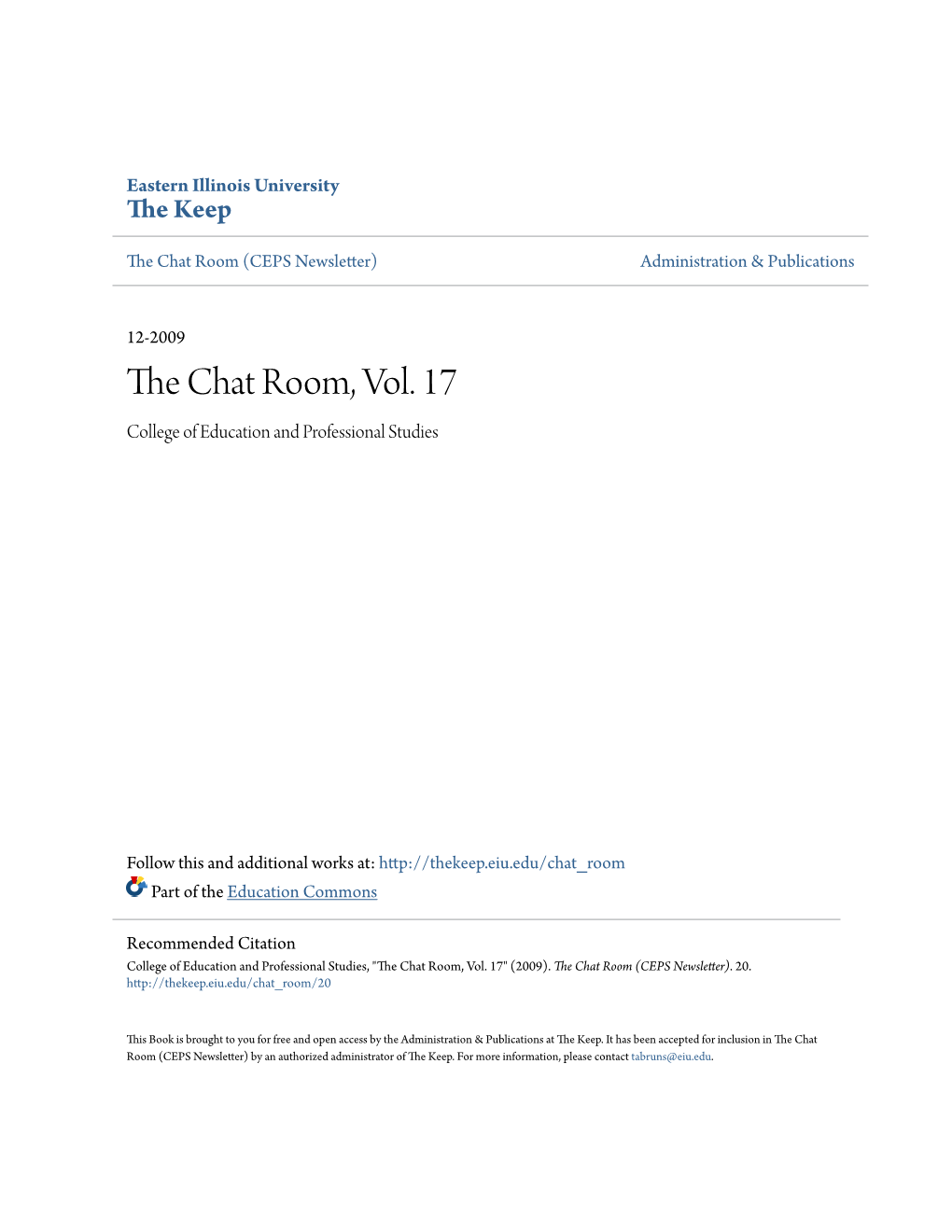 The Chat Room, Vol. 17