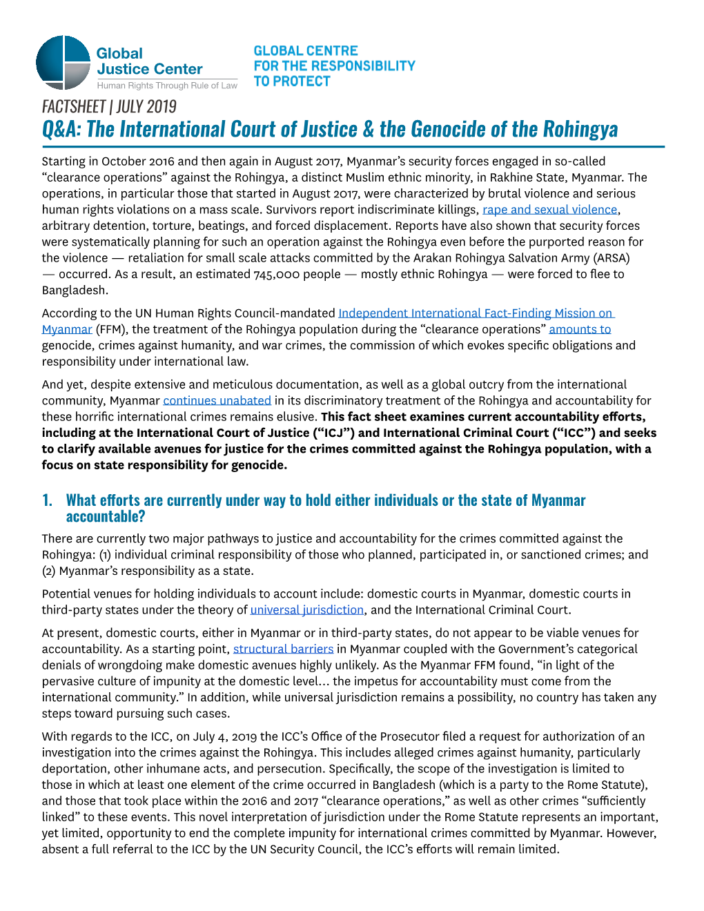 Q&A: the International Court of Justice & the Genocide of The