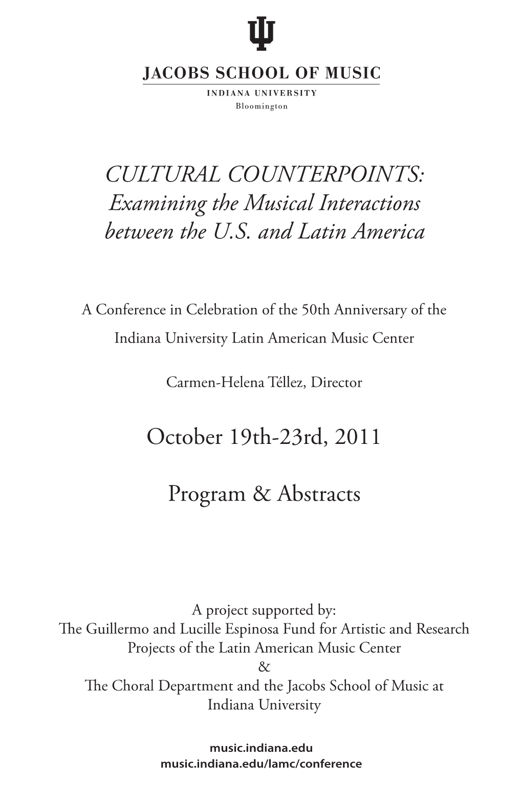 CULTURAL COUNTERPOINTS: Examining the Musical Interactions Between the U.S