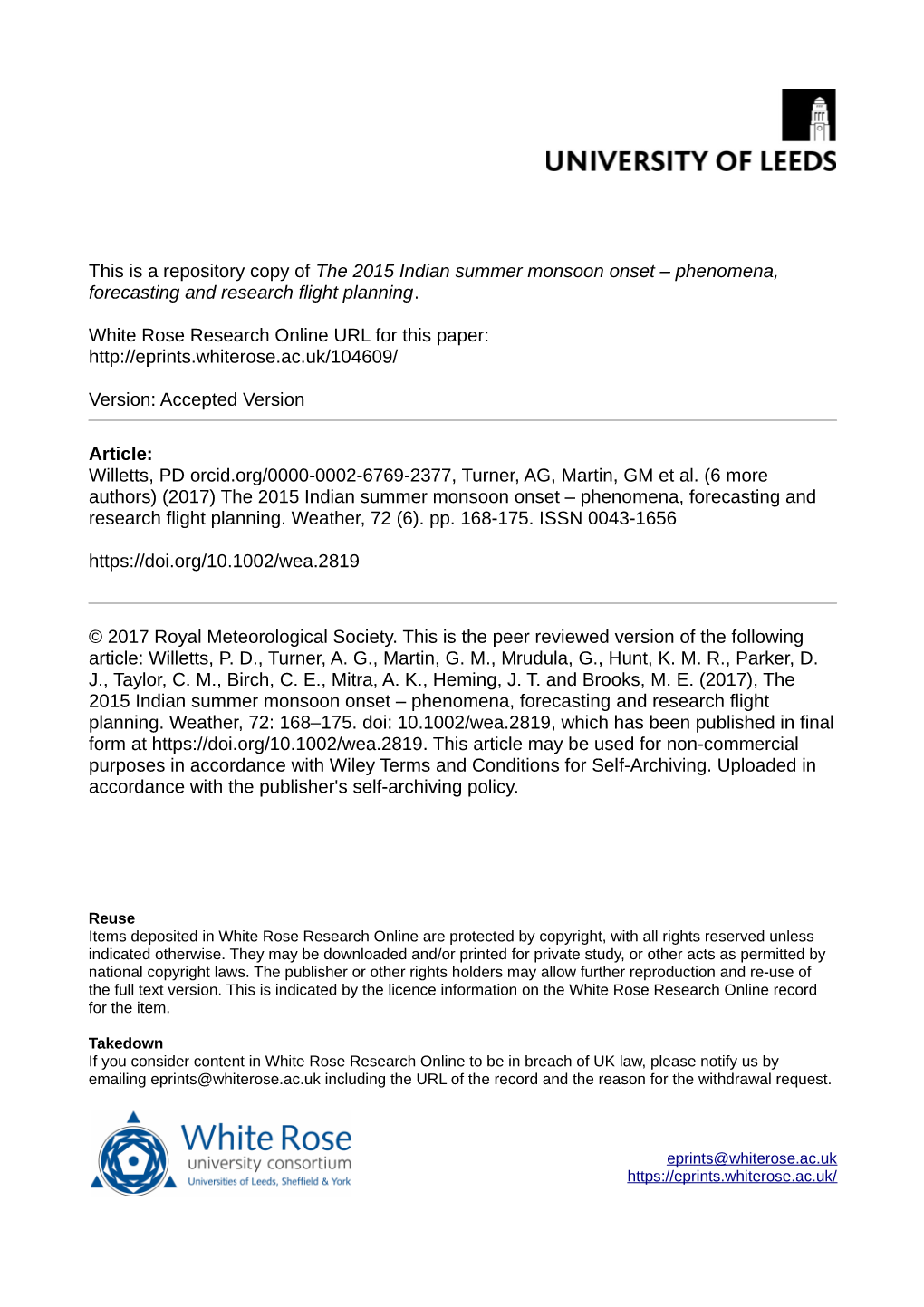 The 2015 Indian Summer Monsoon Onset – Phenomena, Forecasting and Research Flight Planning