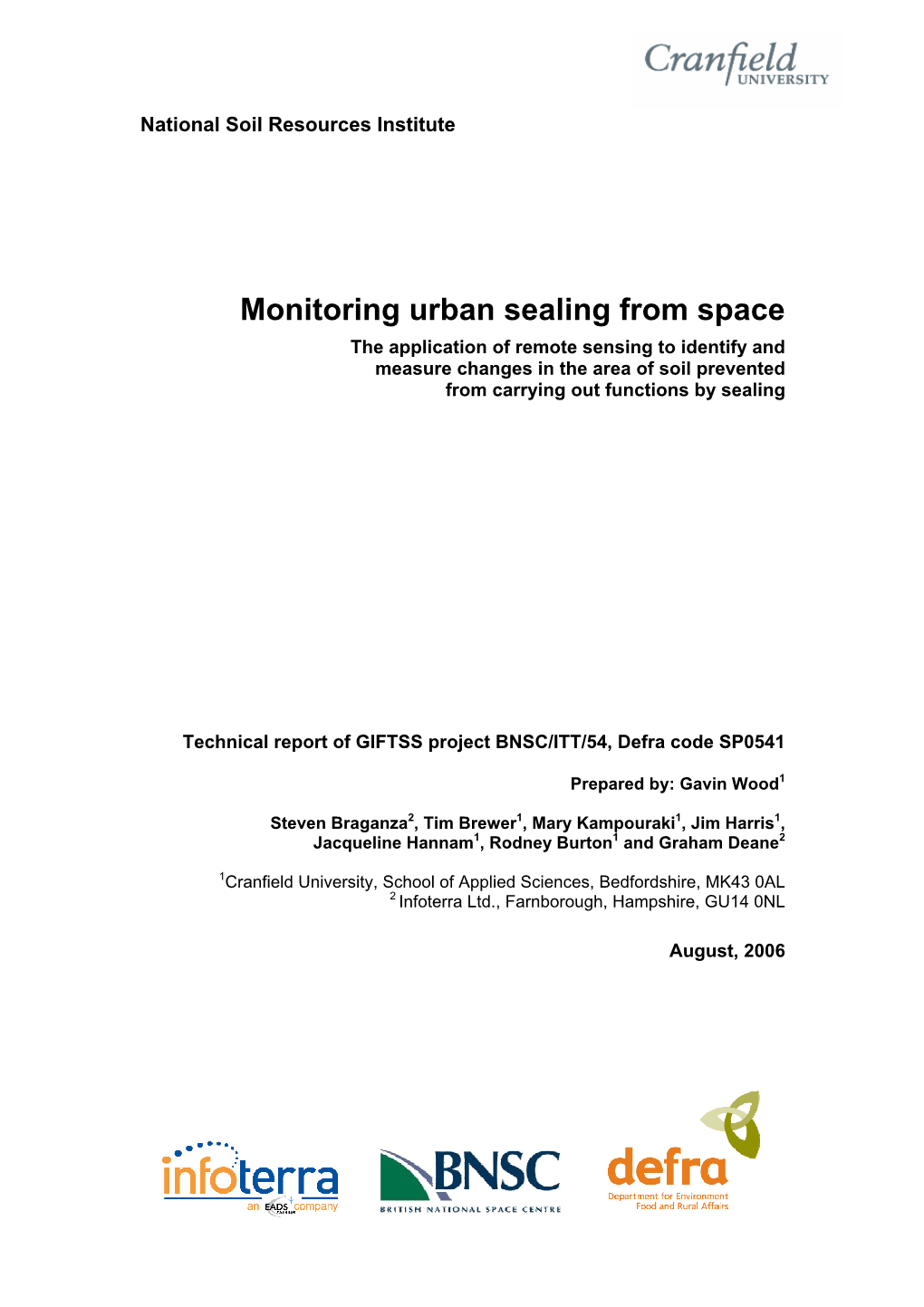 Mapping Soil Sealing Using Earth Observation Technology