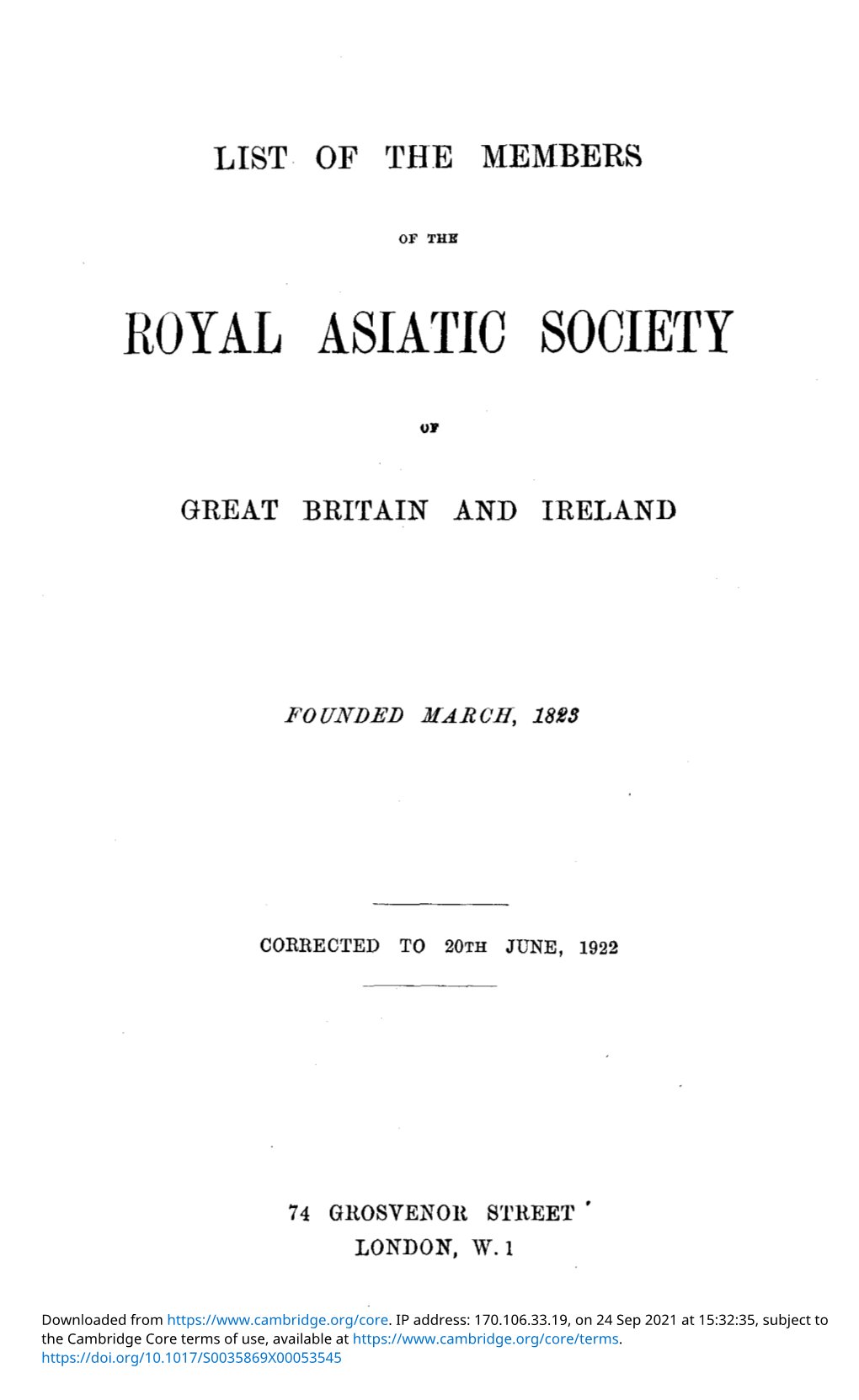 Royal Asiatic Society