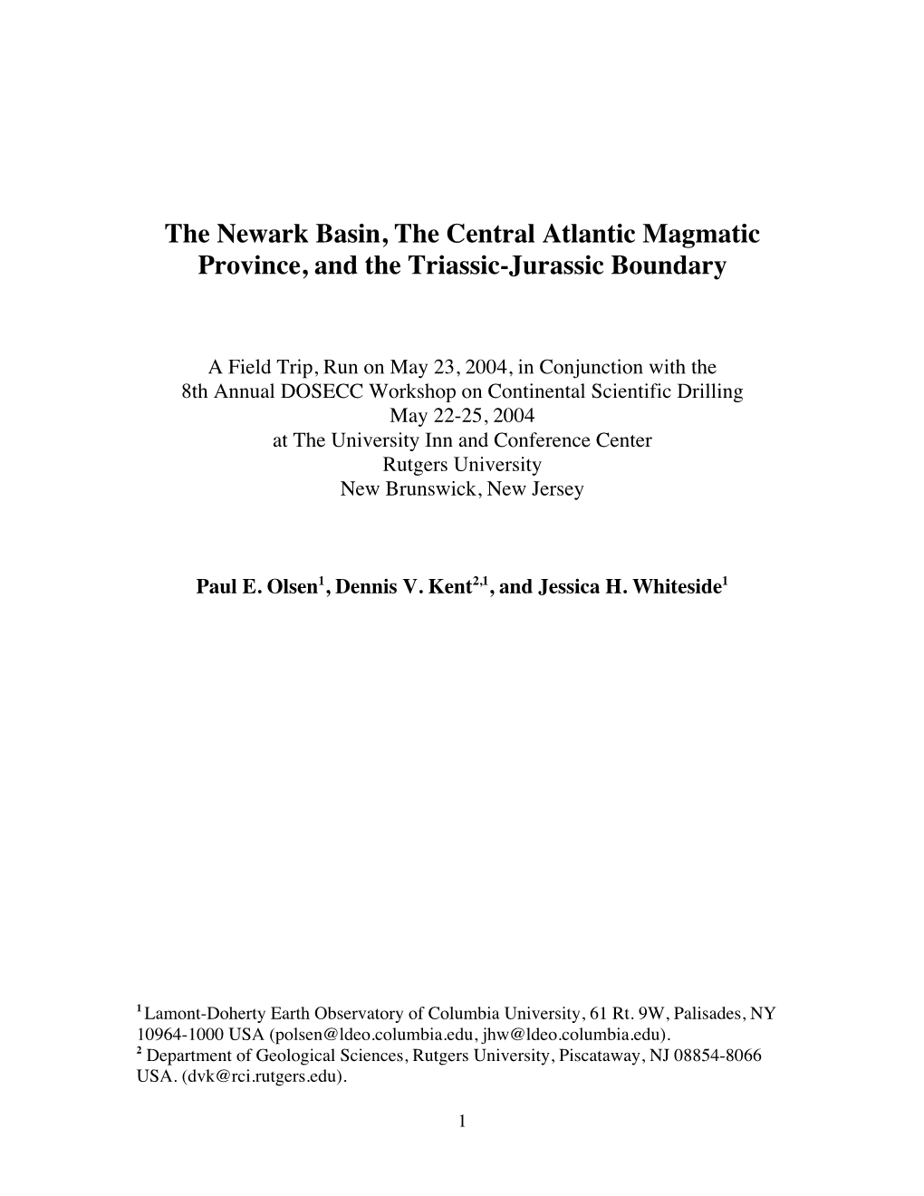 The Newark Basin, the Central Atlantic Magmatic Province, and the Triassic-Jurassic Boundary