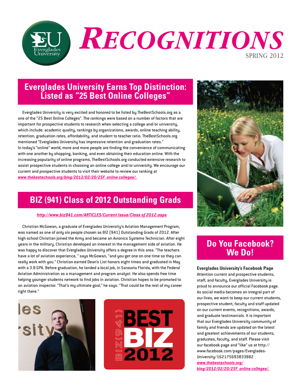 Everglades University Recognitions: “25 Best Online Colleges”