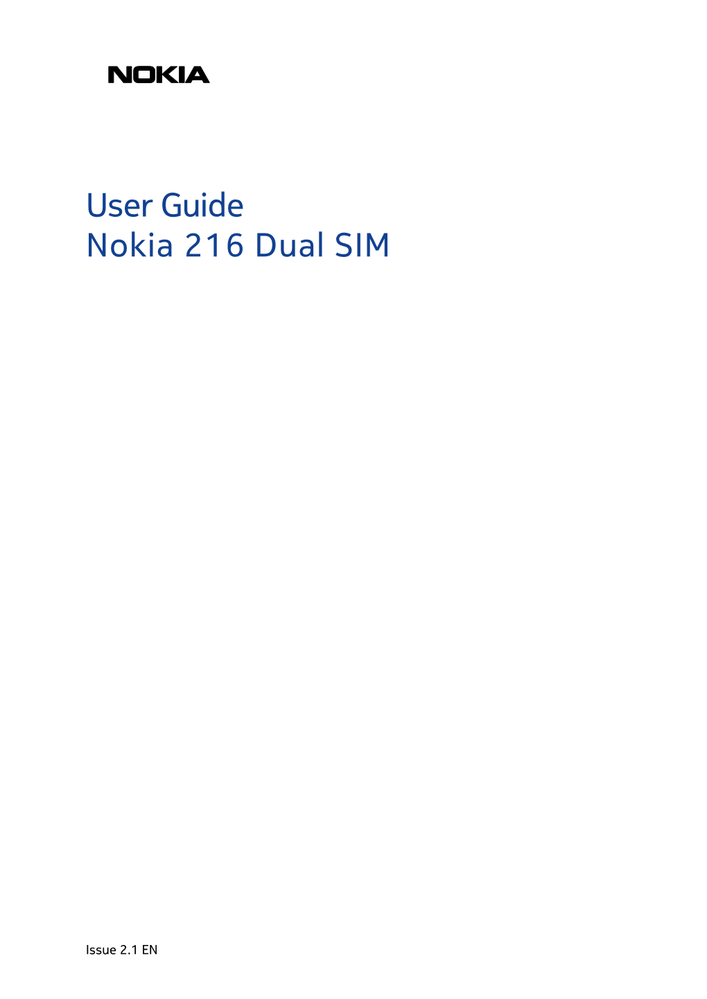 User Guide Nokia 216 Dual SIM