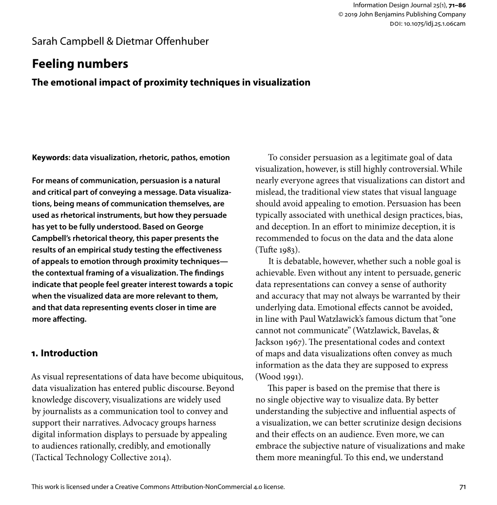 Feeling Numbers the Emotional Impact of Proximity Techniques in Visualization