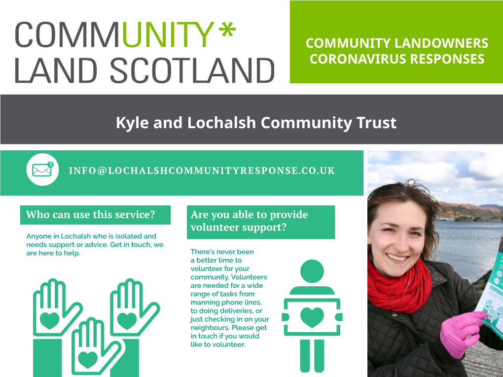 Kyle and Lochalsh Community Trust (KLCT), Holds Weekly Videoconferences to Discuss Local Needs and Track Progress of Individual Projects