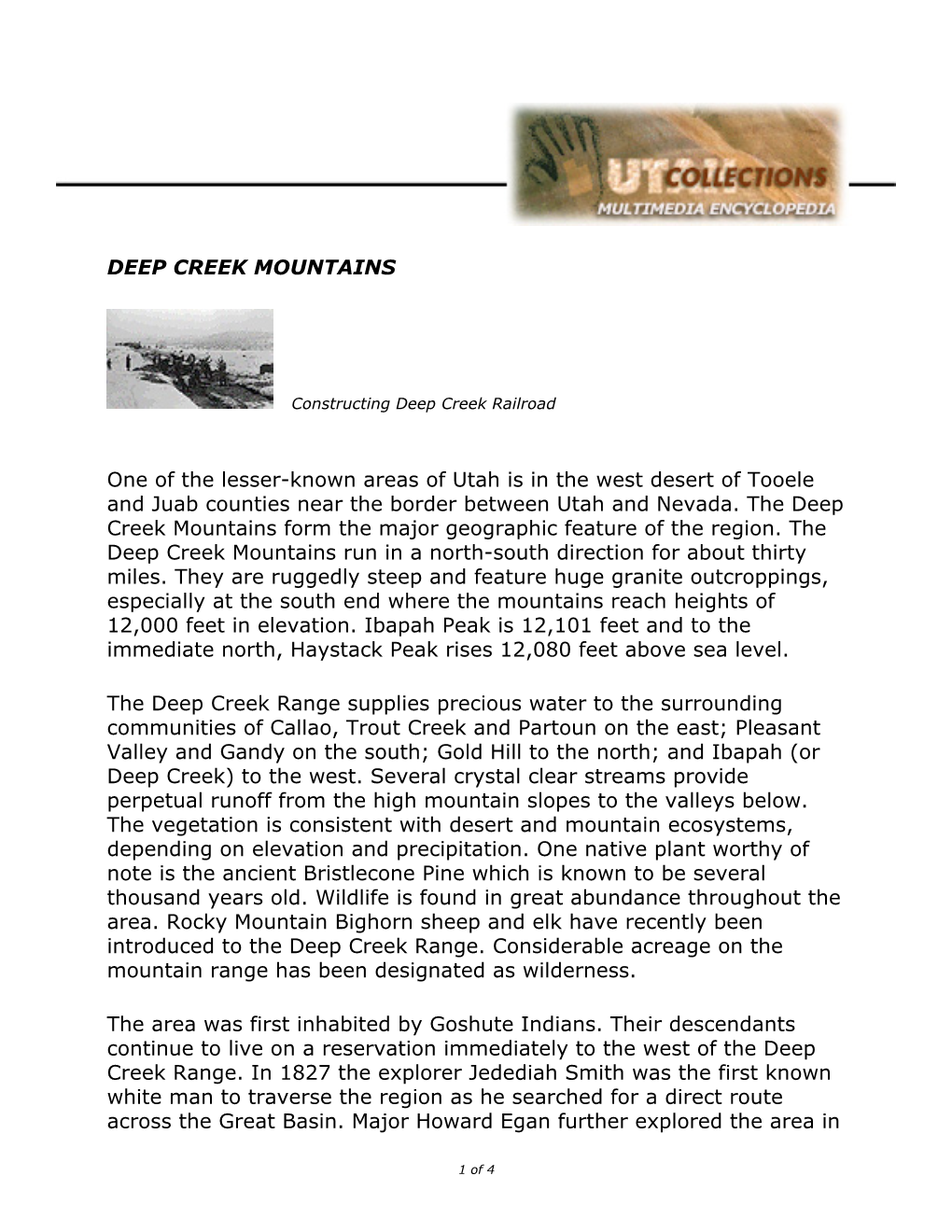 Utah History Encyclopedia