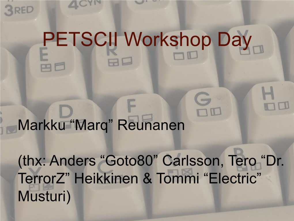 PETSCII Workshop Day