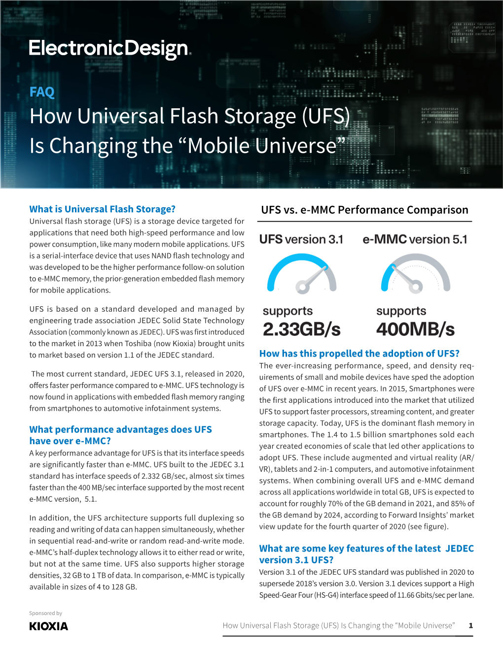 How Universal Flash Storage (UFS) Is Changing the “Mobile Universe”