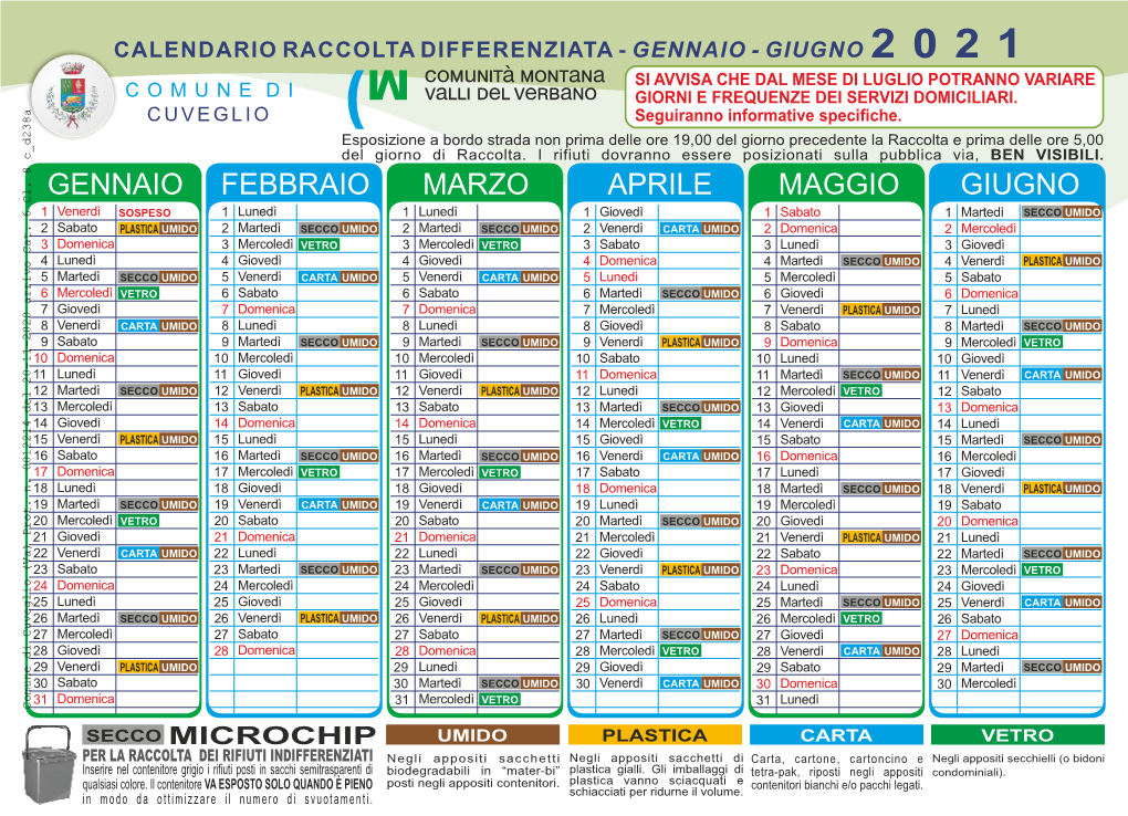 Gennaio Febbraio Marzo Aprile Maggio Giugno