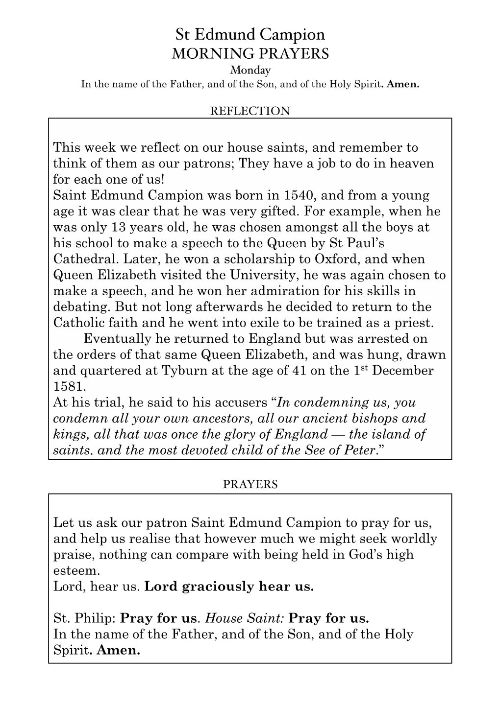 St Edmund Campion.Pages