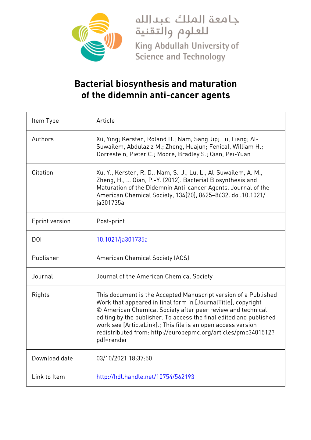 NIH Public Access Author Manuscript J Am Chem Soc