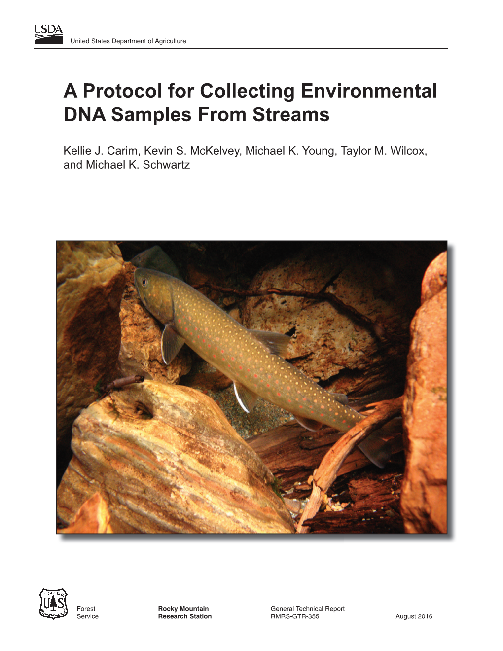 A Protocol for Collecting Environmental DNA Samples from Streams