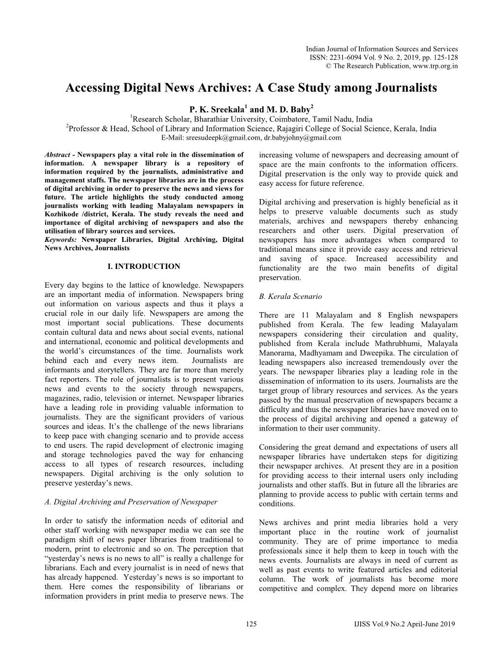 Accessing Digital News Archives: a Case Study Among Journalists