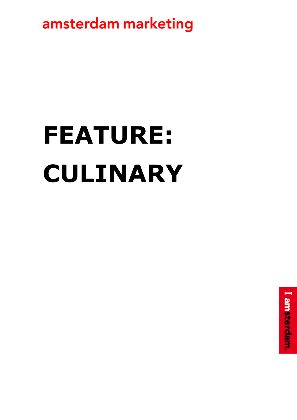 Feature: Culinary