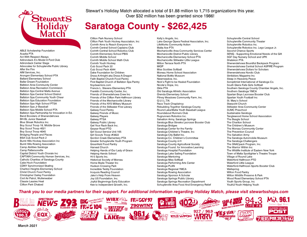 Saratoga County - $262,425