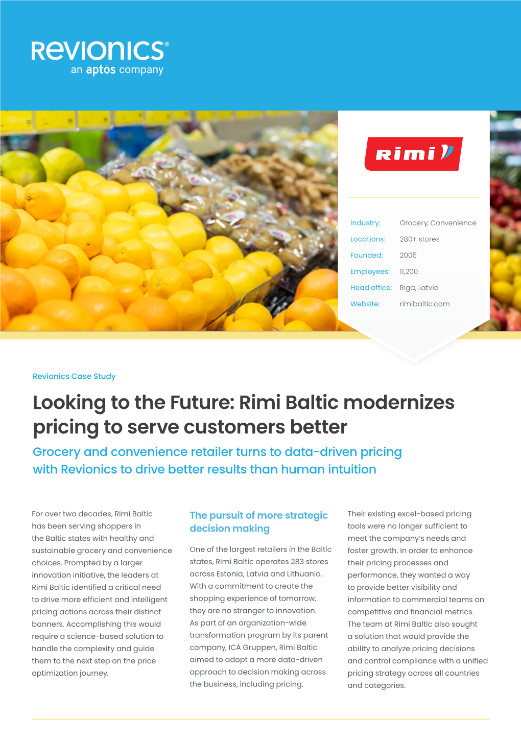 Rimi Baltic Modernizes Pricing to Serve Customers Better
