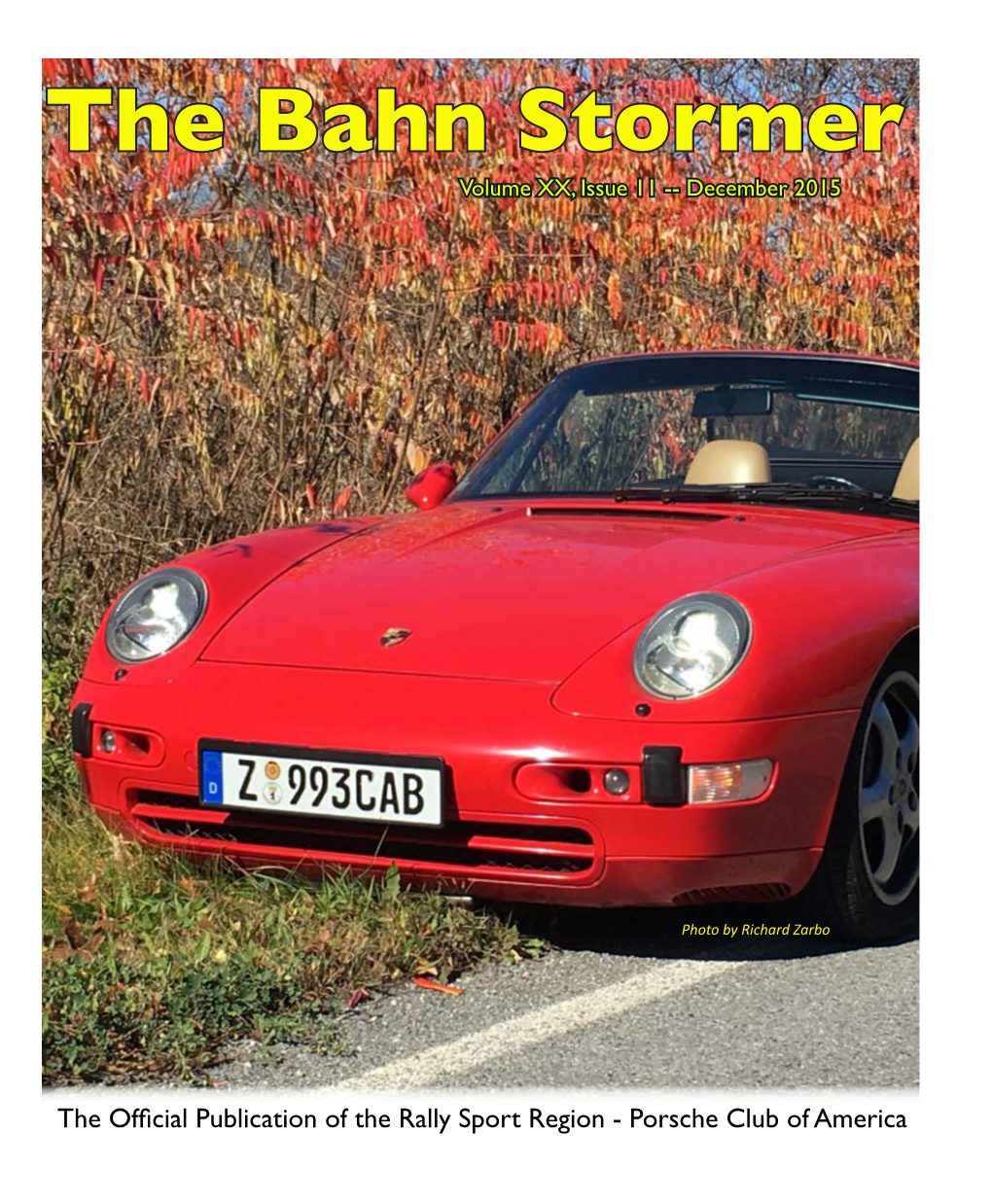 The Bahn Stormer Volume XX, Issue 11 -- December 2015