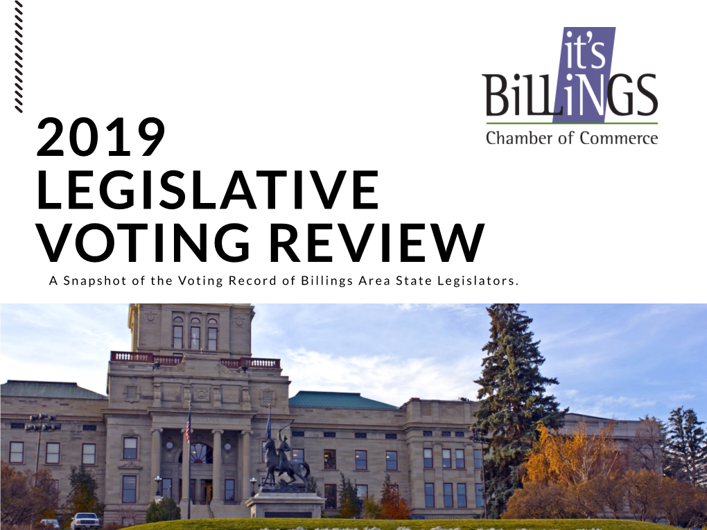 A Snapshot of the Voting Record of Billings Area State Legislators